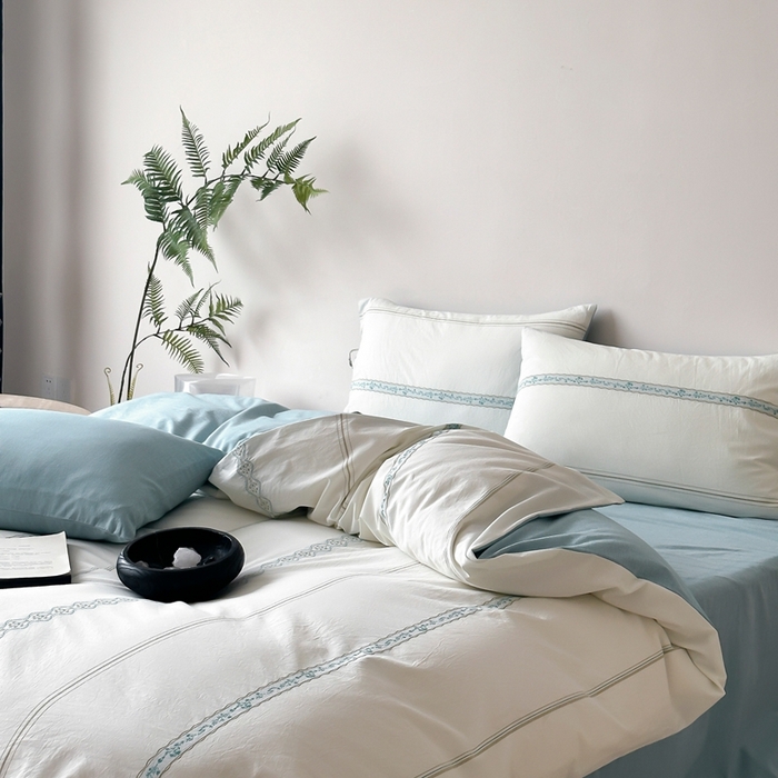 91家纺网 家纺一手货源 找家纺 （总）旷野2025新款全棉A类色织提花四件套