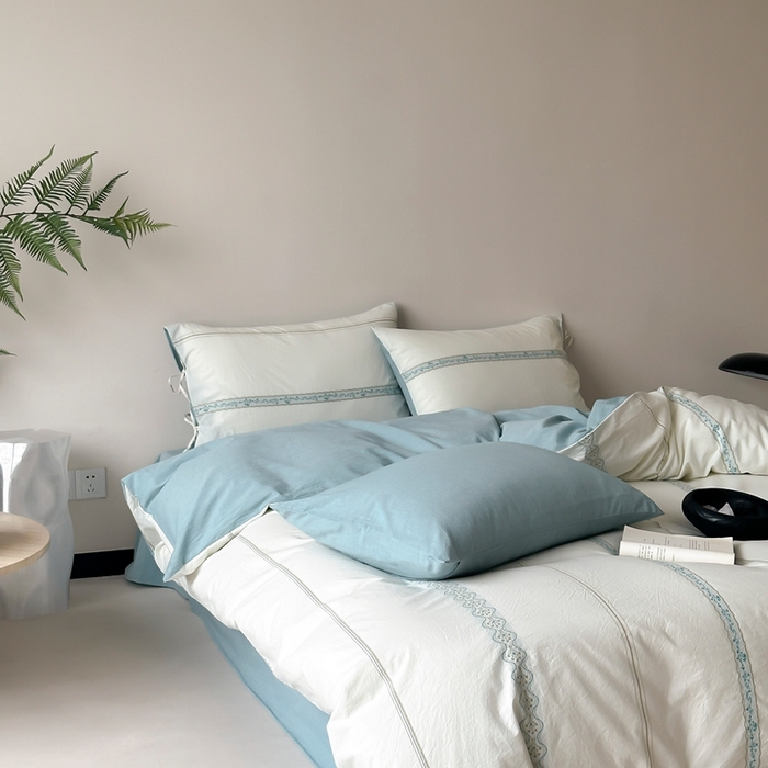 91家纺网 家纺一手货源 找家纺 （总）旷野2025新款全棉A类色织提花四件套