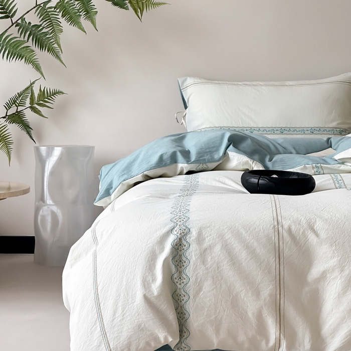 91家纺网 家纺一手货源 找家纺 （总）旷野2025新款全棉A类色织提花四件套