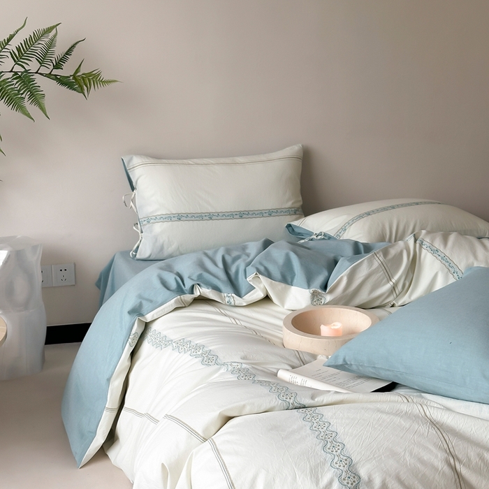 91家纺网 家纺一手货源 找家纺 （总）旷野2025新款全棉A类色织提花四件套