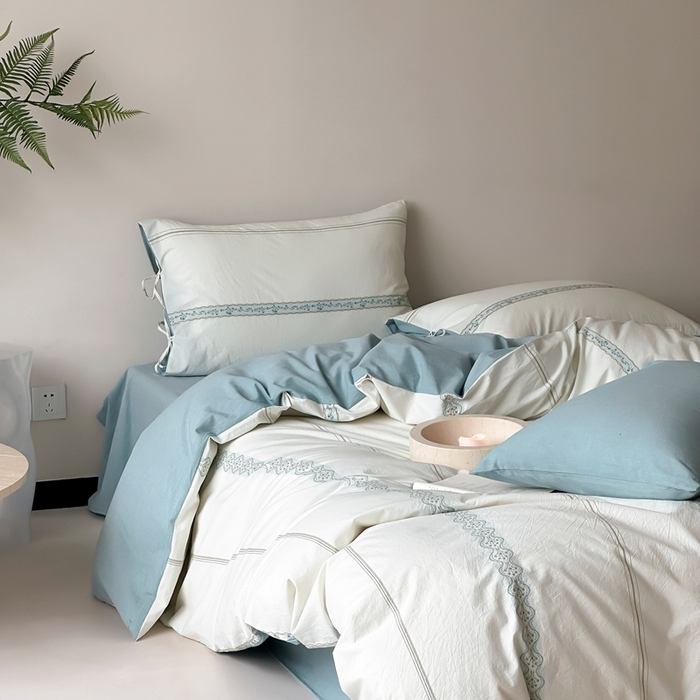 91家纺网 家纺一手货源 找家纺 （总）旷野2025新款全棉A类色织提花四件套