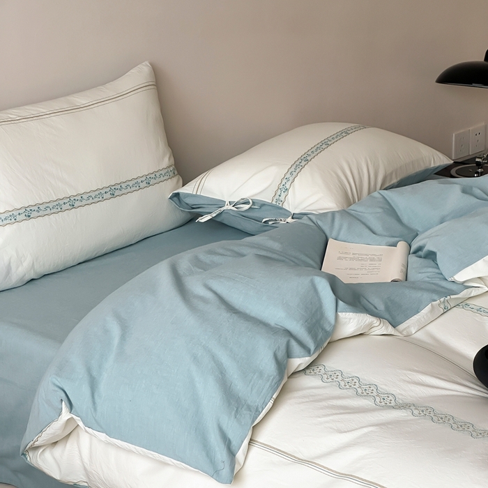 91家纺网 家纺一手货源 找家纺 （总）旷野2025新款全棉A类色织提花四件套