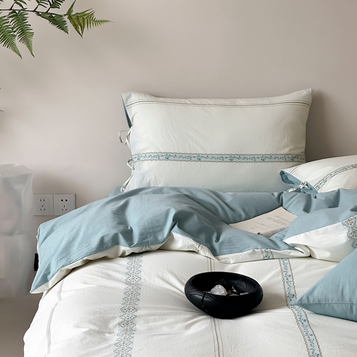 91家纺网 家纺一手货源 找家纺 （总）旷野2025新款全棉A类色织提花四件套