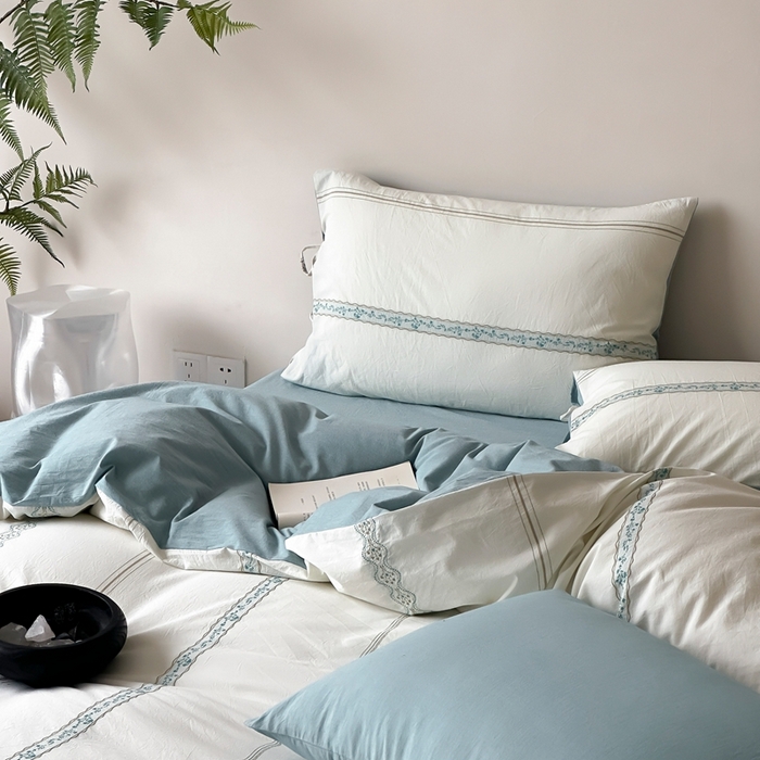 91家纺网 家纺一手货源 找家纺 （总）旷野2025新款全棉A类色织提花四件套