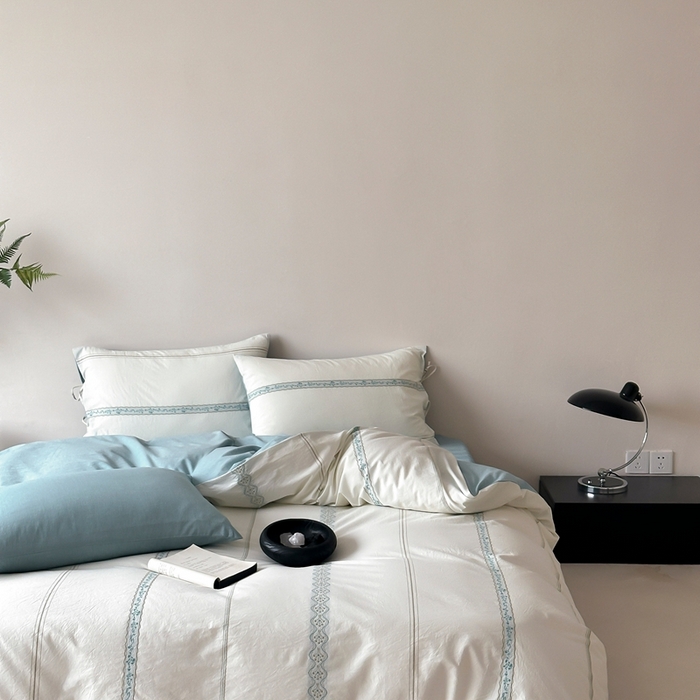 91家纺网 家纺一手货源 找家纺 （总）旷野2025新款全棉A类色织提花四件套