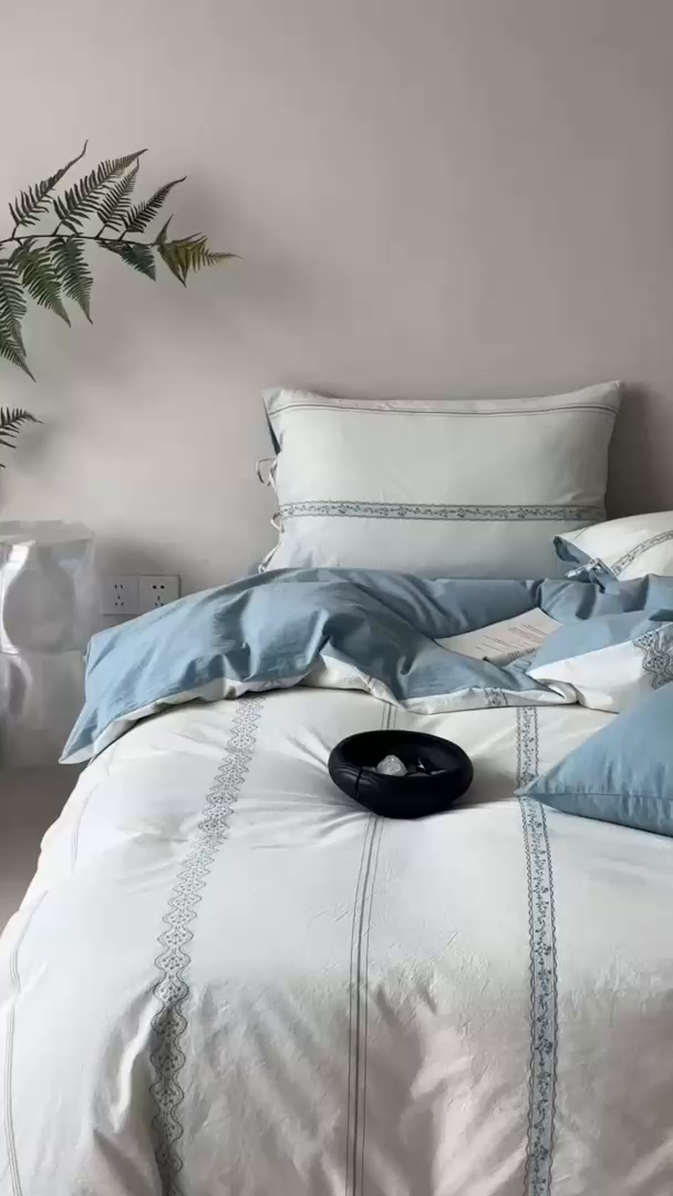 91家纺网 家纺一手货源 找家纺 （总）旷野2025新款全棉A类色织提花四件套