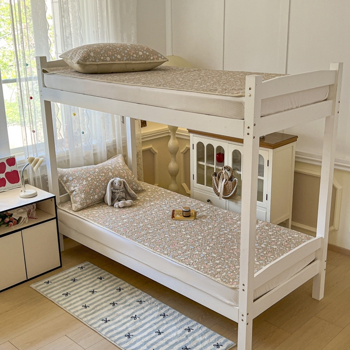 91家纺网 家纺一手货源 找家纺 舒居家纺 2025新款学生高温酵素砂洗双面全棉纯棉床盖 花开无声咖