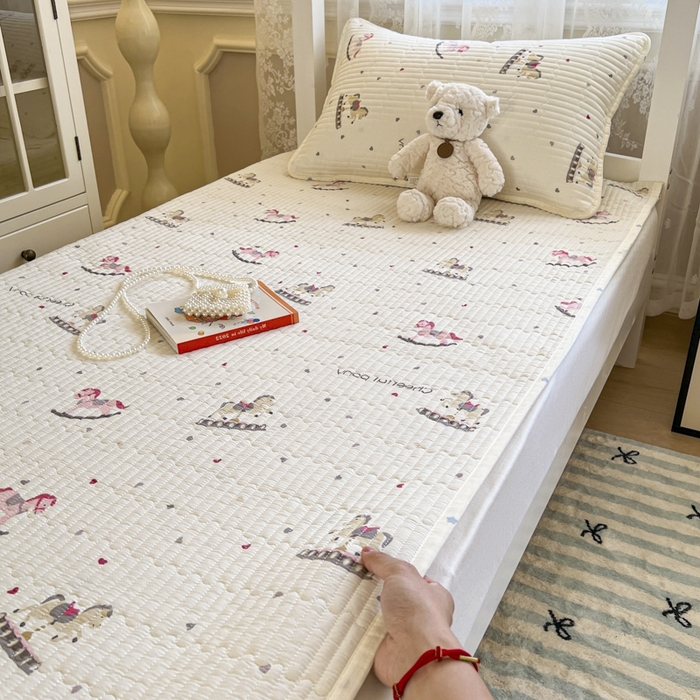 91家纺网 家纺一手货源 找家纺 （总）舒居家纺 2025新款学生高温酵素砂洗双面全棉纯棉床盖