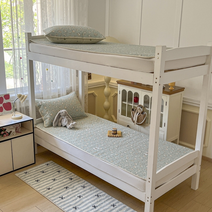 91家纺网 家纺一手货源 找家纺 舒居家纺 2025新款学生高温酵素砂洗双面全棉纯棉床盖 花睿--青草绿