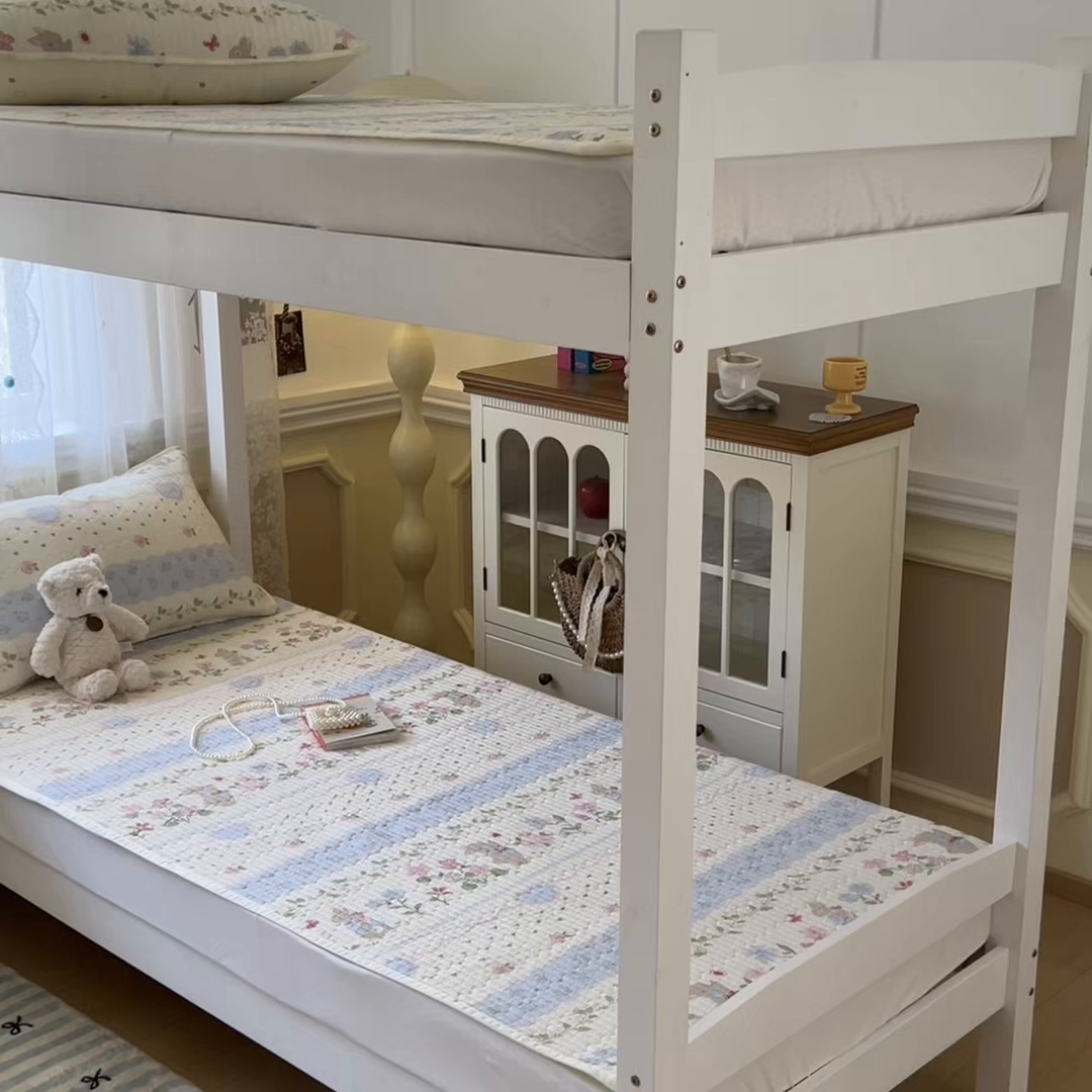 91家纺网 家纺一手货源 找家纺 舒居家纺 2025新款学生高温酵素砂洗双面全棉纯棉床盖 兔兔乐园