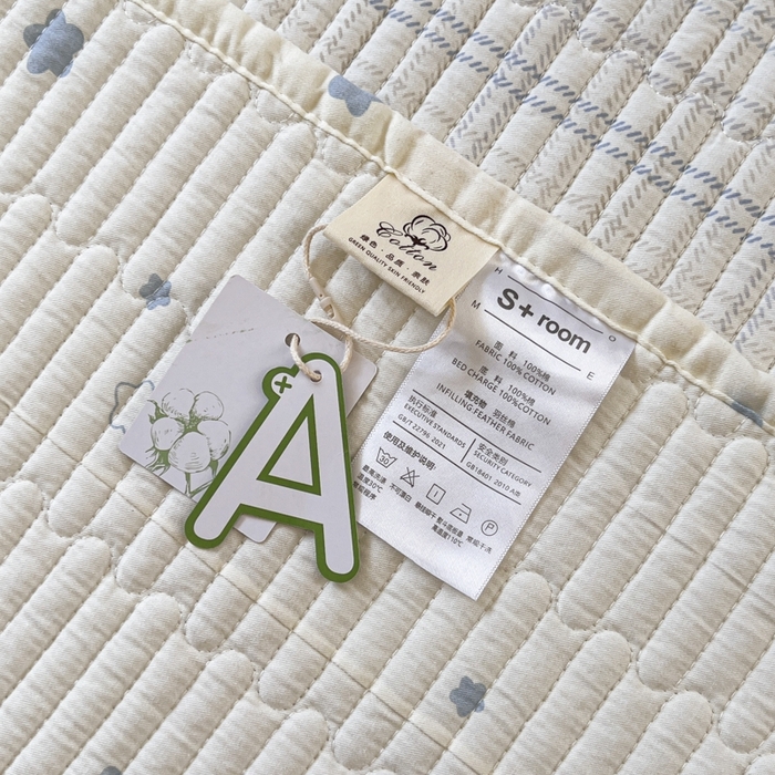 91家纺网 家纺一手货源 找家纺 舒居家纺 2025新款学生高温酵素砂洗双面全棉纯棉床盖 比利小熊