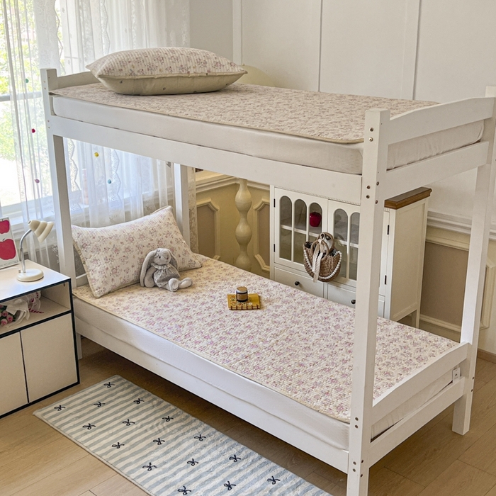 91家纺网 家纺一手货源 找家纺 舒居家纺 2025新款学生高温酵素砂洗双面全棉纯棉床盖 洛林--粉