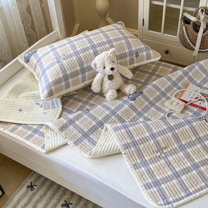 舒居家纺 2025新款学生高温酵素砂洗双面全棉纯棉床盖 小汽车