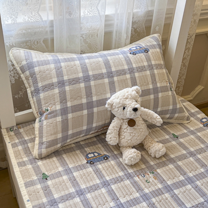 91家纺网 家纺一手货源 找家纺 舒居家纺 2025新款学生高温酵素砂洗双面全棉纯棉床盖 小汽车