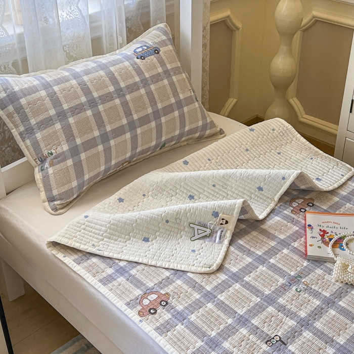 91家纺网 家纺一手货源 找家纺 舒居家纺 2025新款学生高温酵素砂洗双面全棉纯棉床盖 小汽车