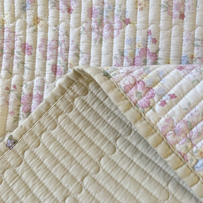 91家纺网 家纺一手货源 找家纺 舒居家纺 2025新款学生高温酵素砂洗双面全棉纯棉床盖 洛林--粉