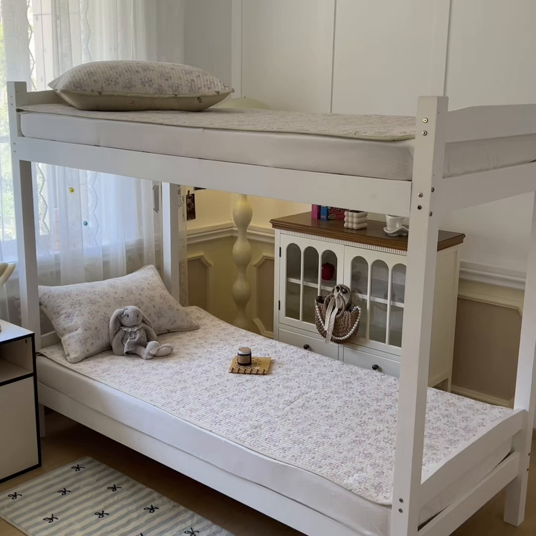 91家纺网 家纺一手货源 找家纺 舒居家纺 2025新款学生高温酵素砂洗双面全棉纯棉床盖 洛林--粉