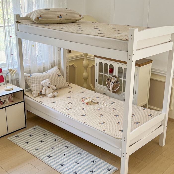 91家纺网 家纺一手货源 找家纺 舒居家纺 2025新款学生高温酵素砂洗双面全棉纯棉床盖 俏皮狗