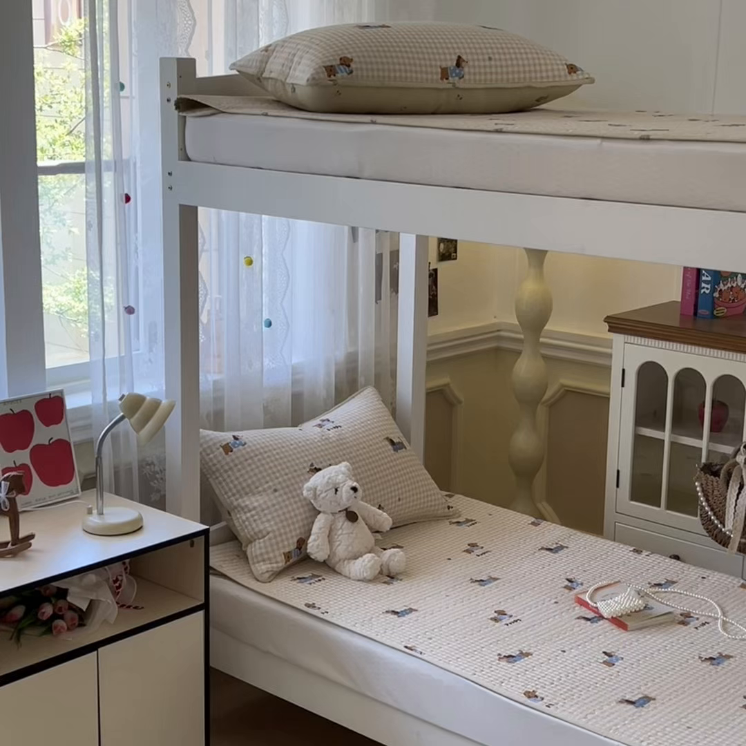 91家纺网 家纺一手货源 找家纺 舒居家纺 2025新款学生高温酵素砂洗双面全棉纯棉床盖 俏皮狗