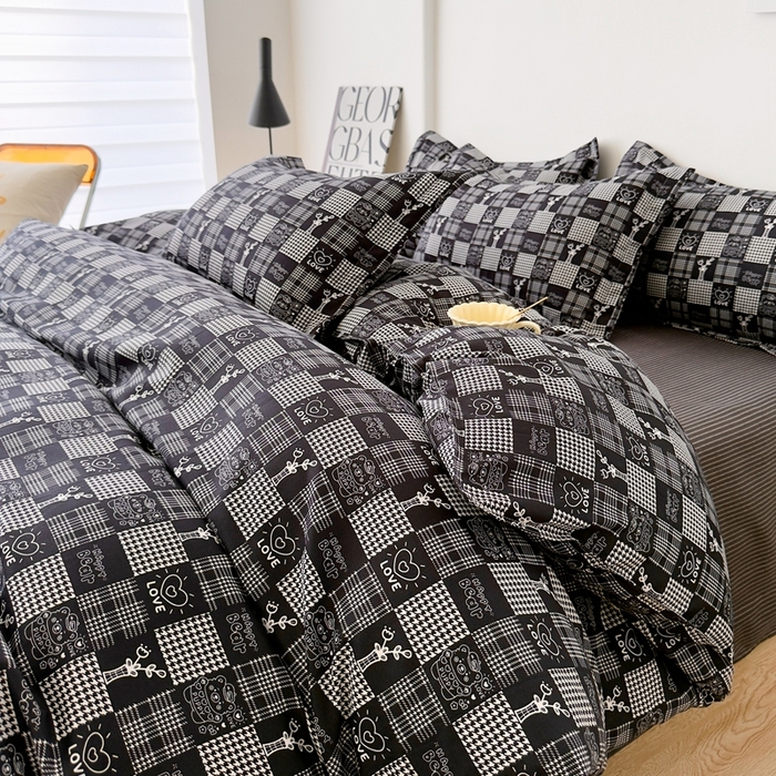 91家纺网 家纺一手货源 找家纺 （总）简冠家纺 2025新款印花植物羊绒磨毛四件套