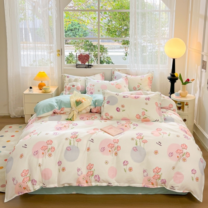 91家纺网 家纺一手货源 找家纺 汇总 简冠家纺 2025直播爆款北欧风亲肤植物羊绒磨毛四件套