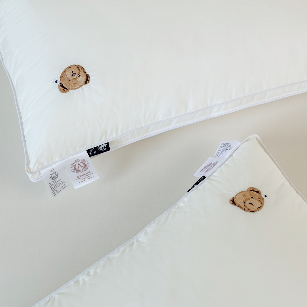 91家纺网 家纺一手货源 找家纺 （总）泰迪爱兰Teddy  2025新款全棉立体压边款3D 大片羽丝绒 枕芯