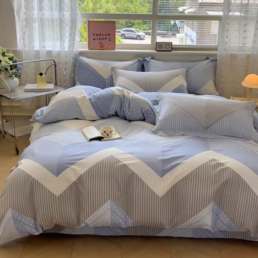 91家纺网 家纺一手货源 找家纺 花梦欣 2025新款全棉印花单品系列-四件套 光辉岁月