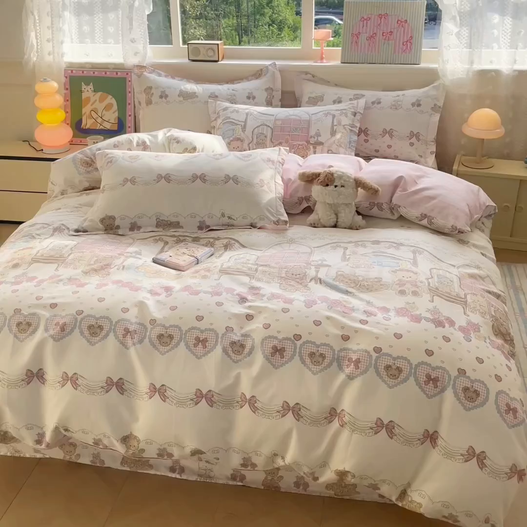 91家纺网 家纺一手货源 找家纺 （总）花梦欣 2025新款全棉印花单品系列-单被套