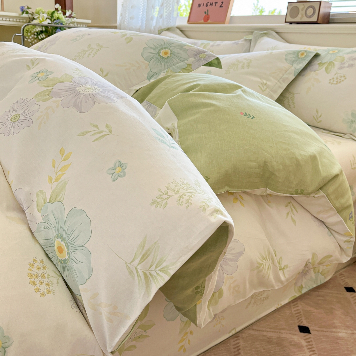 91家纺网 家纺一手货源 找家纺 花梦欣 2025新款全棉印花单品系列-单被套 蝶舞恋曲