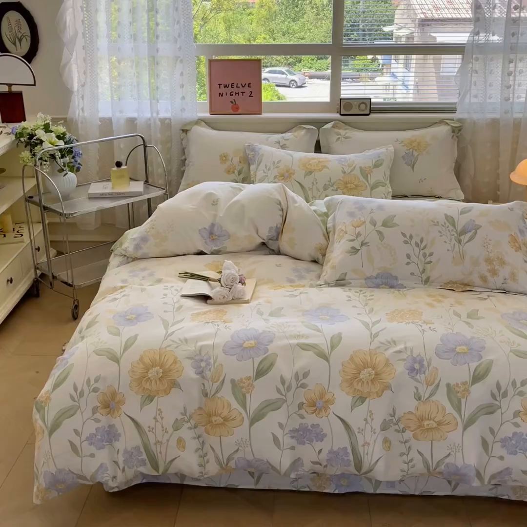 91家纺网 家纺一手货源 找家纺 花梦欣 2025新款全棉印花单品系列-单被套 灯火阑珊