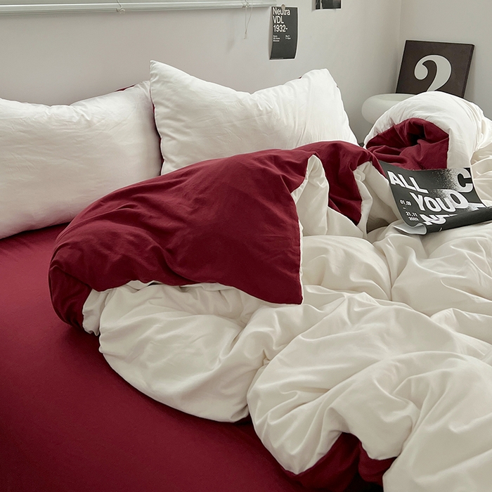 91家纺网 家纺一手货源 找家纺 思诺羽床笠 2025新款水洗棉四件套 树莓奶白