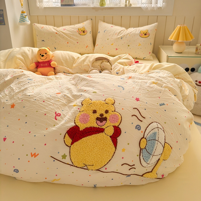 91家纺网 家纺一手货源 找家纺 （总）罗亿家纺 2025新款110g高克重云朵棉直播热款毛巾绣四件套