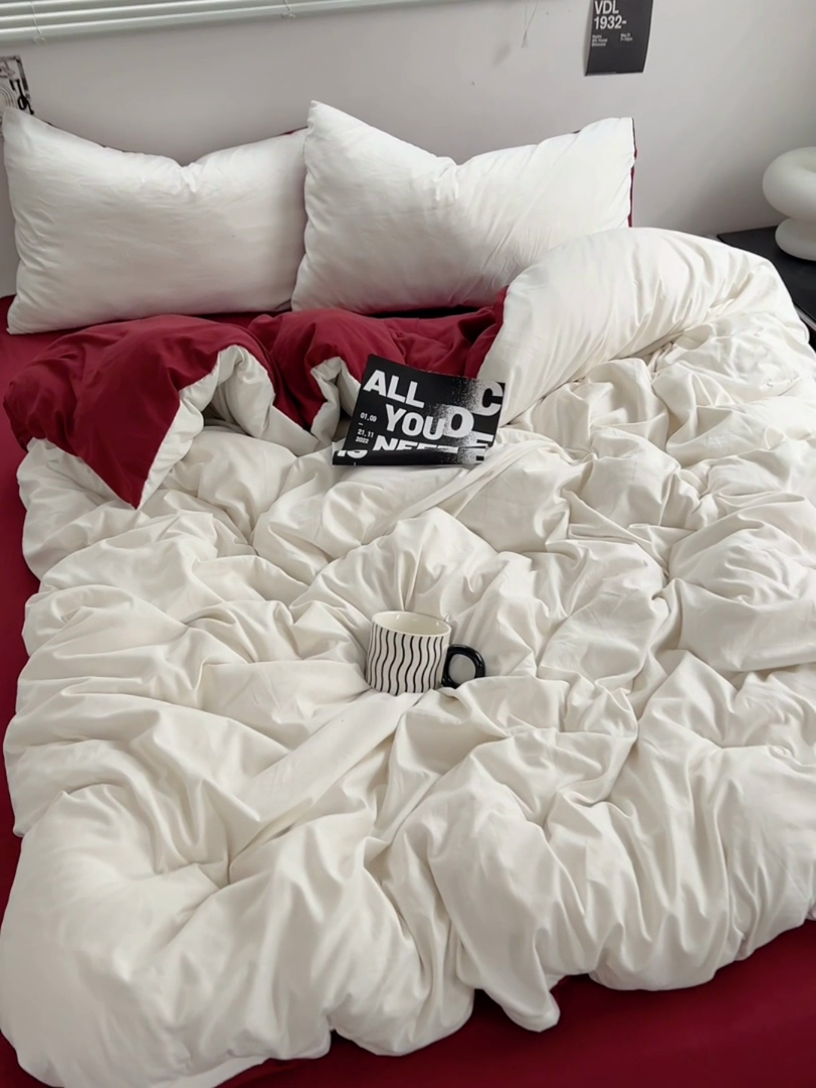 91家纺网 家纺一手货源 找家纺 思诺羽床笠 2025新款水洗棉四件套 树莓奶白