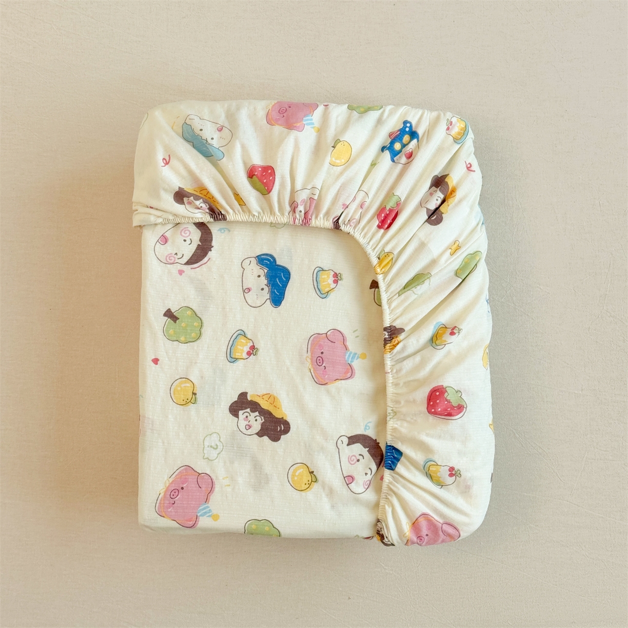 91家纺网 家纺一手货源 找家纺 多品家纺 2025新款超柔云感双层纱水洗棉单品床笠 魔法新新