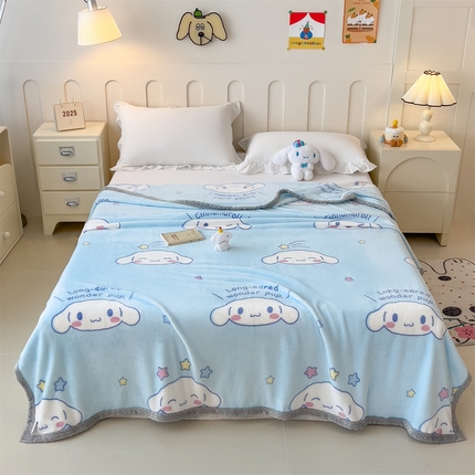 91家纺网 家纺一手货源 找家纺 （总）兄弟坊 2025新款正版授权卡通牛奶绒双面印花毛毯 午睡毯