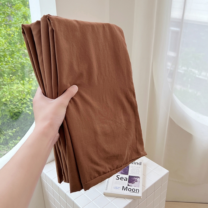 91家纺网 家纺一手货源 找家纺 思诺羽床笠 2025新款水洗棉四件套 焦糖玛奇朵