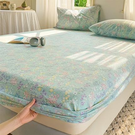 91家纺网 家纺一手货源 找家纺 （总）多品家纺 2025新款超柔云感双层纱水洗棉单品床笠