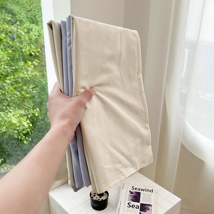 91家纺网 家纺一手货源 找家纺 思诺羽床笠 2025新款水洗棉四件套 海盐可可白