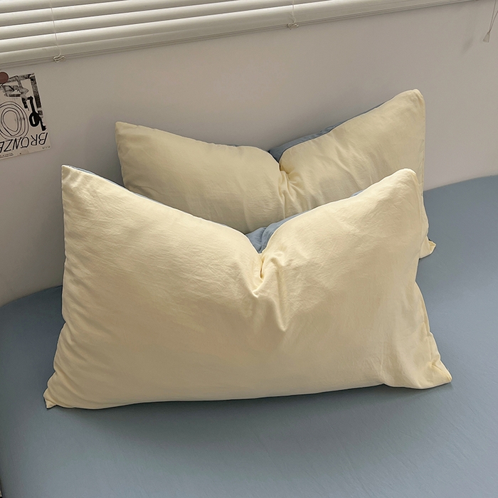 91家纺网 家纺一手货源 找家纺 思诺羽床笠 2025新款水洗棉四件套 芝士海盐