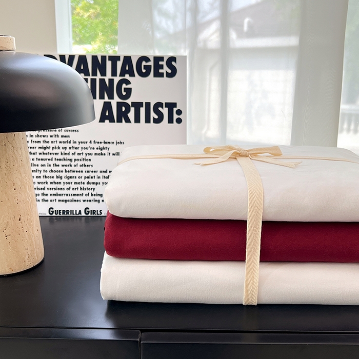 91家纺网 家纺一手货源 找家纺 思诺羽床笠 2025新款水洗棉四件套 树莓奶白