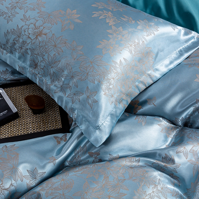 91家纺网 家纺一手货源 找家纺 （总）红日子纺织品 2025新款简约贡缎提花四件套