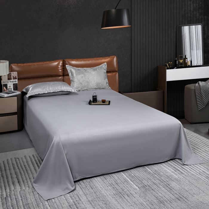 91家纺网 家纺一手货源 找家纺 红日子纺织品 2025新款简约贡缎提花四件套 唯美盛典