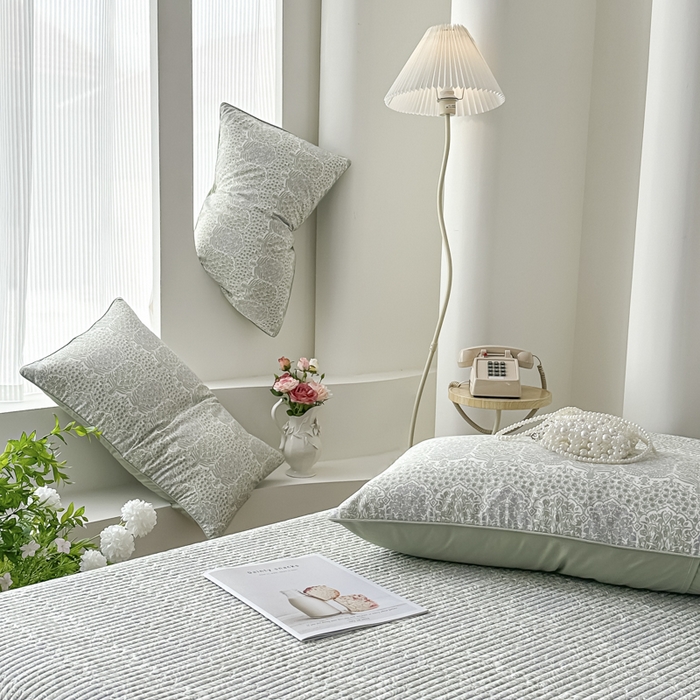 91家纺网 家纺一手货源 找家纺 （总）恒尚居 2025新款A类莱赛尔天丝棉印花床盖-自然丛林