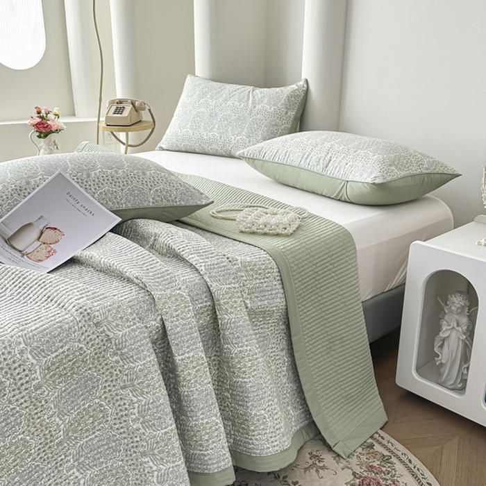 91家纺网 家纺一手货源 找家纺 （总）恒尚居 2025新款A类莱赛尔天丝棉印花床盖-自然丛林