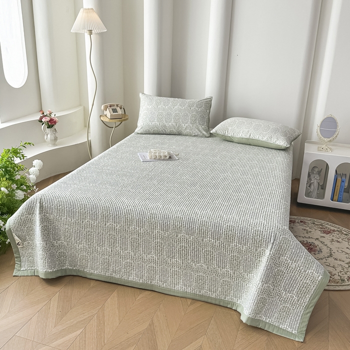 91家纺网 家纺一手货源 找家纺 （总）恒尚居 2025新款A类莱赛尔天丝棉印花床盖-自然丛林