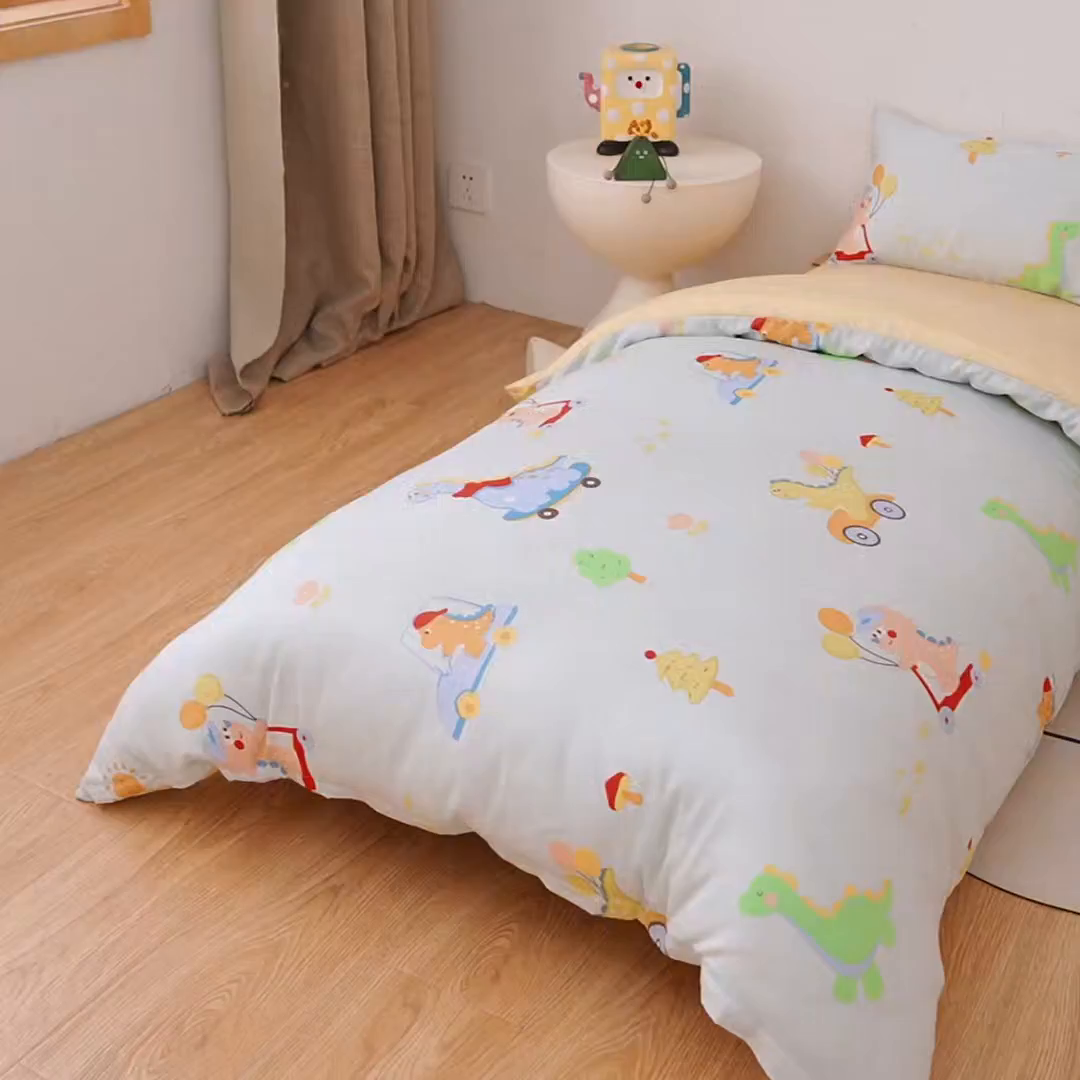 91家纺网 家纺一手货源 找家纺 （总）西域种棉人·千百笠 2025新款100%全棉幼儿园被子三件套被套纯棉儿童六件套宝宝入园专用被套被褥含芯七件套