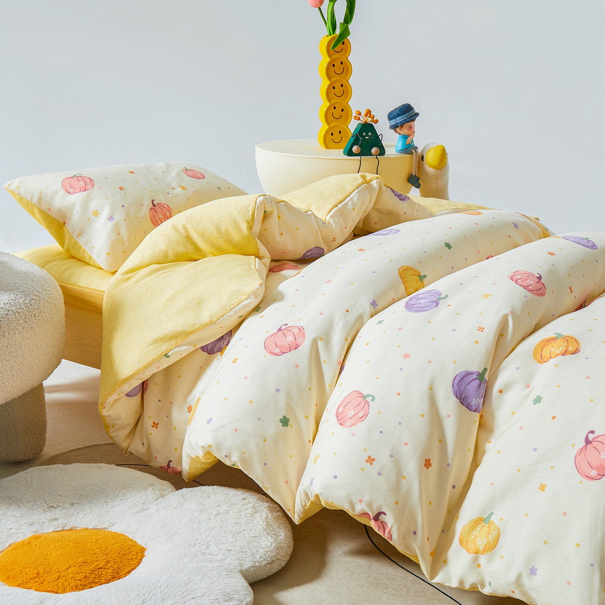 91家纺网 家纺一手货源 找家纺 （总）西域种棉人·千百笠 2025新款100%全棉幼儿园被子三件套被套纯棉儿童六件套宝宝入园专用被套被褥含芯七件套