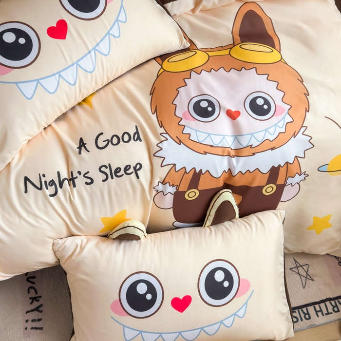 91家纺网 家纺一手货源 找家纺 （总）海岛哥哥 2025新款开学季亲肤舒适超柔云朵棉四件套-学生款大耳朵系列