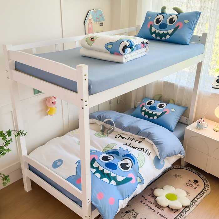 91家纺网 家纺一手货源 找家纺 （总）海岛哥哥 2025新款开学季亲肤舒适超柔云朵棉四件套-学生款大耳朵系列