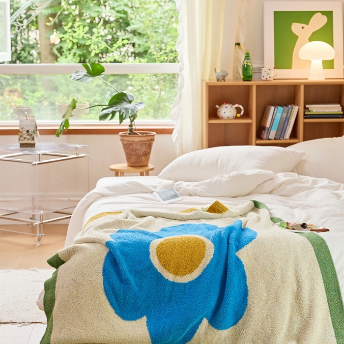 91家纺网 家纺一手货源 找家纺 暖绵绵家纺 2025新款亲肤舒适半边绒盖毯毛毯-泽菲林（最低零售价：173元） 泽菲林-蓝色